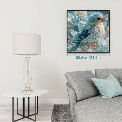 3D Crystal Bird Puzzles for Adults 1000 Pieces Art, Cute Gem Animal Fun Jigsaw Puzzles, Challenging Beautiful Wildlife Jewel Blue Puzzle