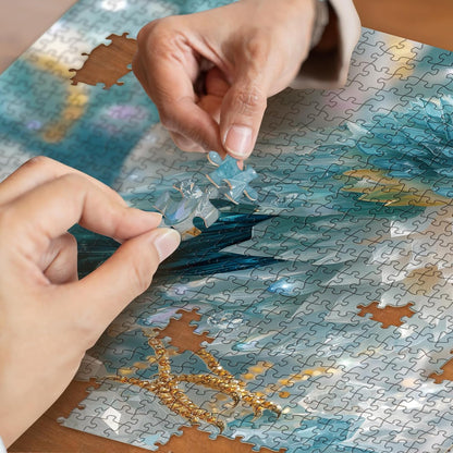 3D Crystal Bird Puzzles for Adults 1000 Pieces Art, Cute Gem Animal Fun Jigsaw Puzzles, Challenging Beautiful Wildlife Jewel Blue Puzzle