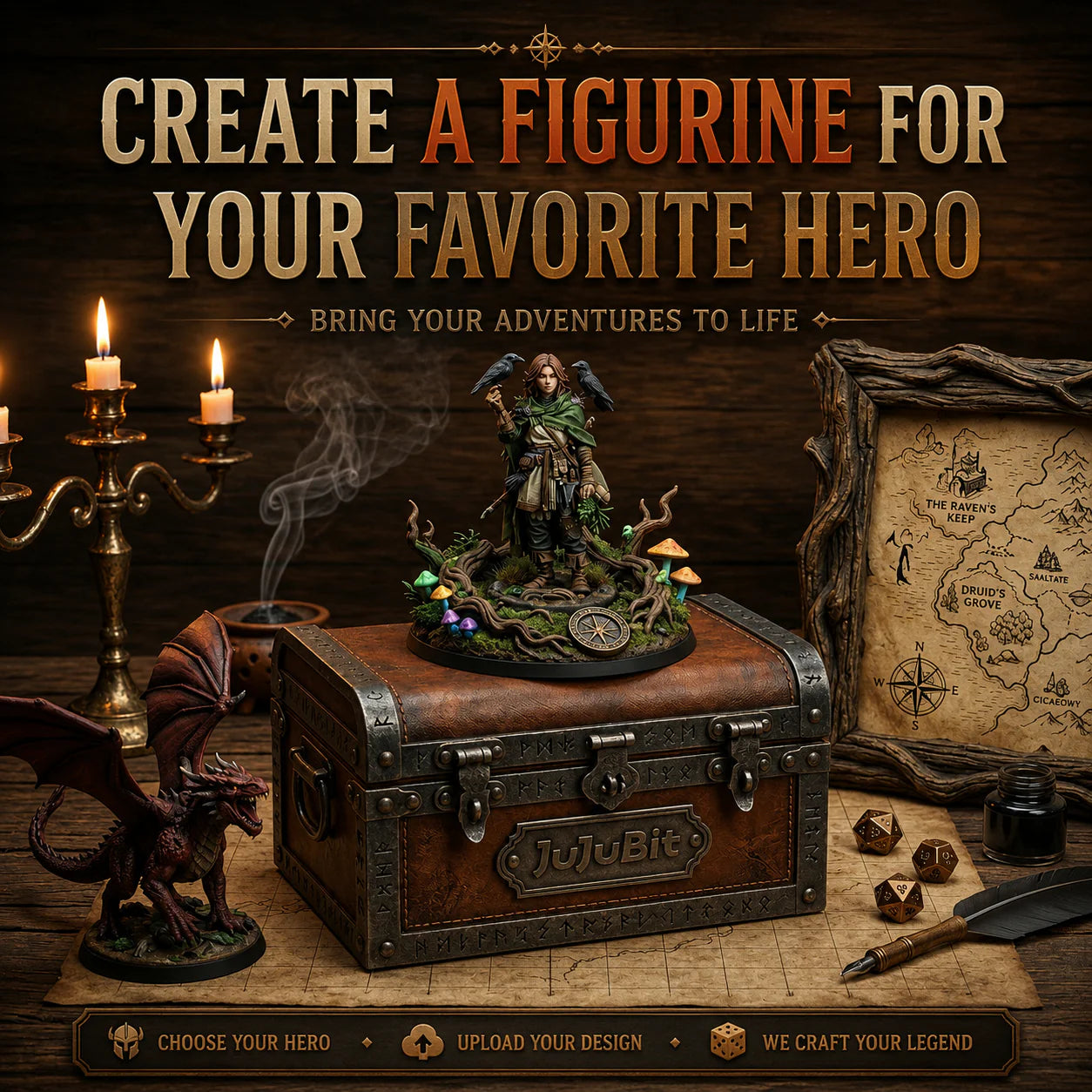 Custom TRPG Character Miniature | Create Your Own Tabletop RPG Hero