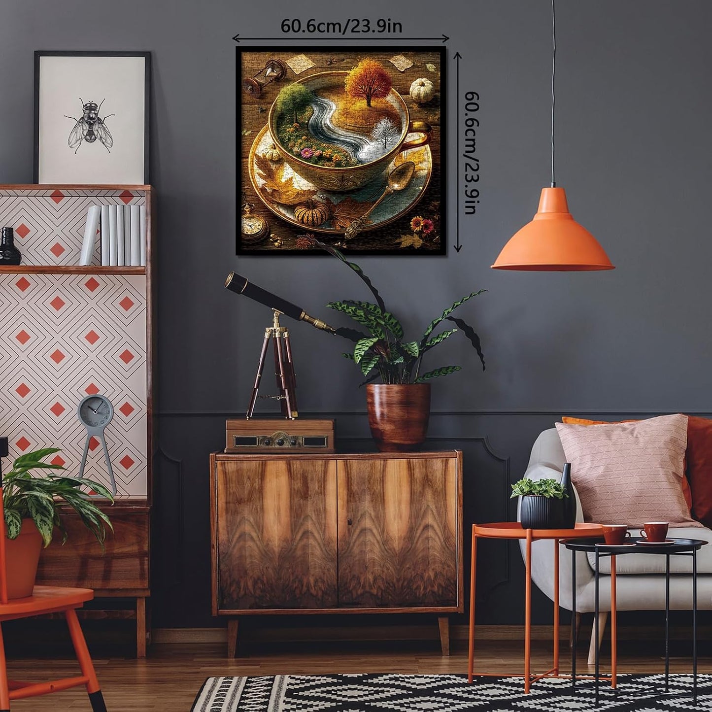 Seasons of Cup 1000-Piece Nature Jigsaw Puzzles for Adults - Beautiful Landscape and Floral Garden Art, Challenging Fall Tree Design