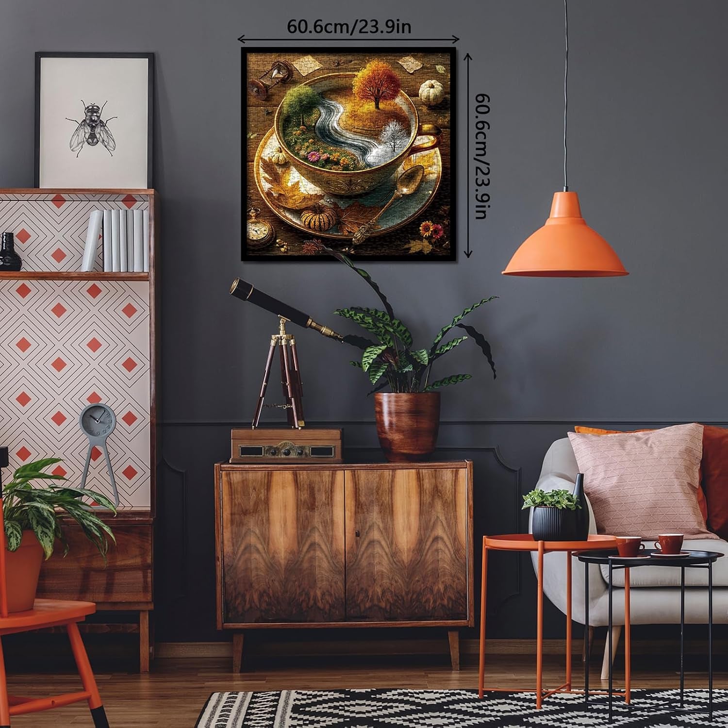 Seasons of Cup 1000-Piece Nature Jigsaw Puzzles for Adults - Beautiful Landscape and Floral Garden Art, Challenging Fall Tree Design