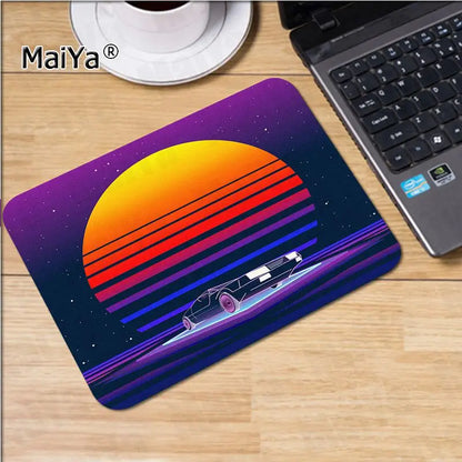 Funny Neon Retrowave Synthwave Digital Art Laptop Computer Mousepad Smooth Writing Pad Desktops Mate Gaming Mouse Pad