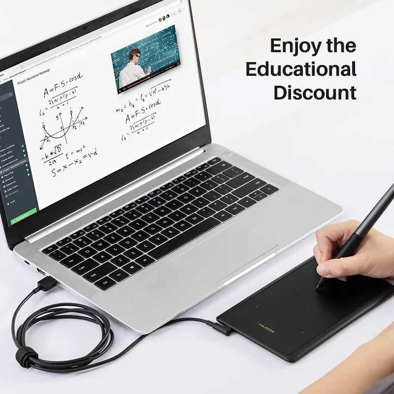 H420X H580X H610X  Graphics Tablet Battery-Free Digital Pen Tablet for Drawing, Android Macos Windows Linux OS Supported