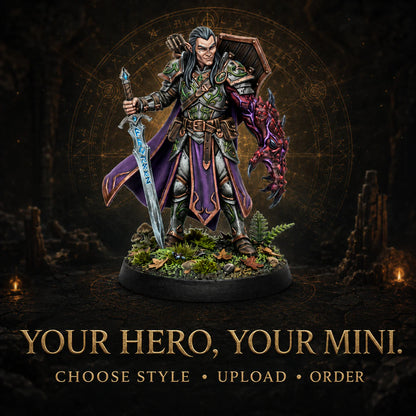 Custom TRPG Character Miniature | Create Your Own Tabletop RPG Hero