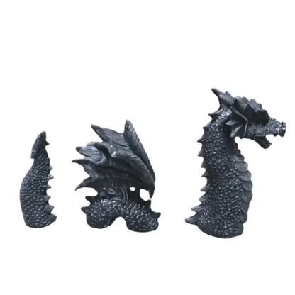 Gothic Fantasy Dragon Sculpture - Resin Giant Lawn Art for Garden and Terrace Decoration