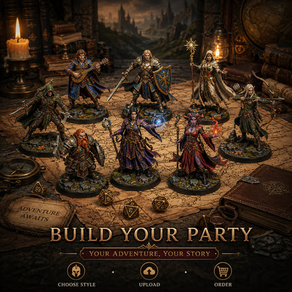 Custom TRPG Character Miniature | Create Your Own Tabletop RPG Hero