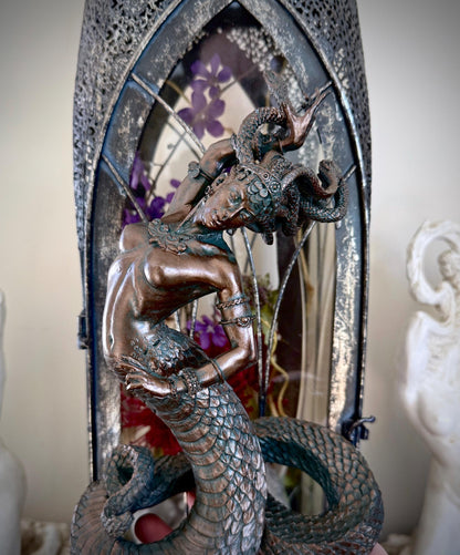 Medusa Statue, Hand Painted Resin Sculpture |. Mythological Creature Figurine | Myths and Legends Character Statue | Fantasy Art Lover Gift