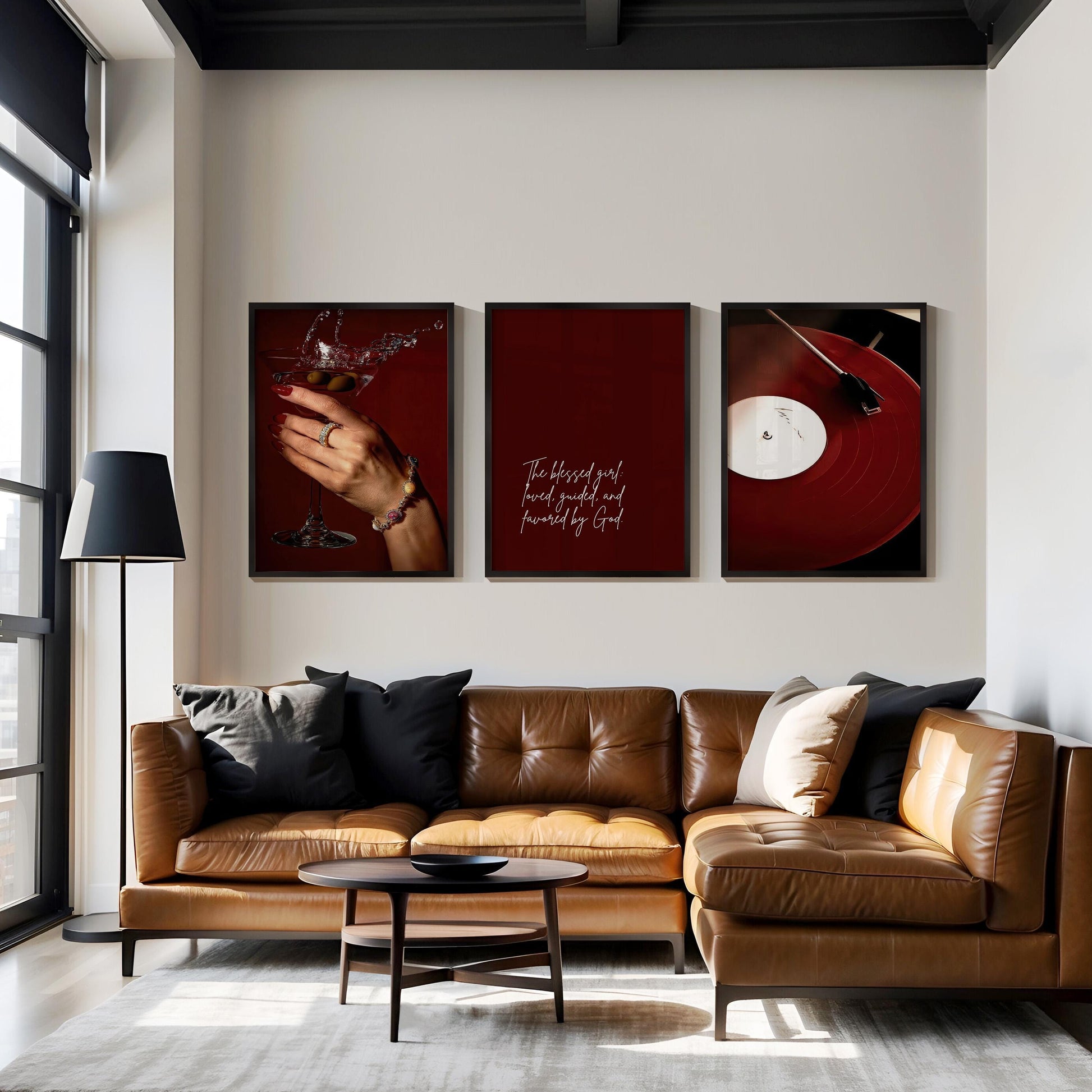 Burgundy Luxury Fashion Poster Set of 3 | Luxury Fashion Prints, Designer Wall Art, Hypebeast Decor, Cool Girl Wall Art