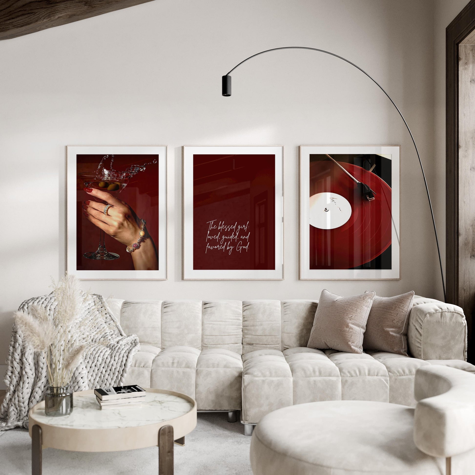 Burgundy Luxury Fashion Poster Set of 3 | Luxury Fashion Prints, Designer Wall Art, Hypebeast Decor, Cool Girl Wall Art
