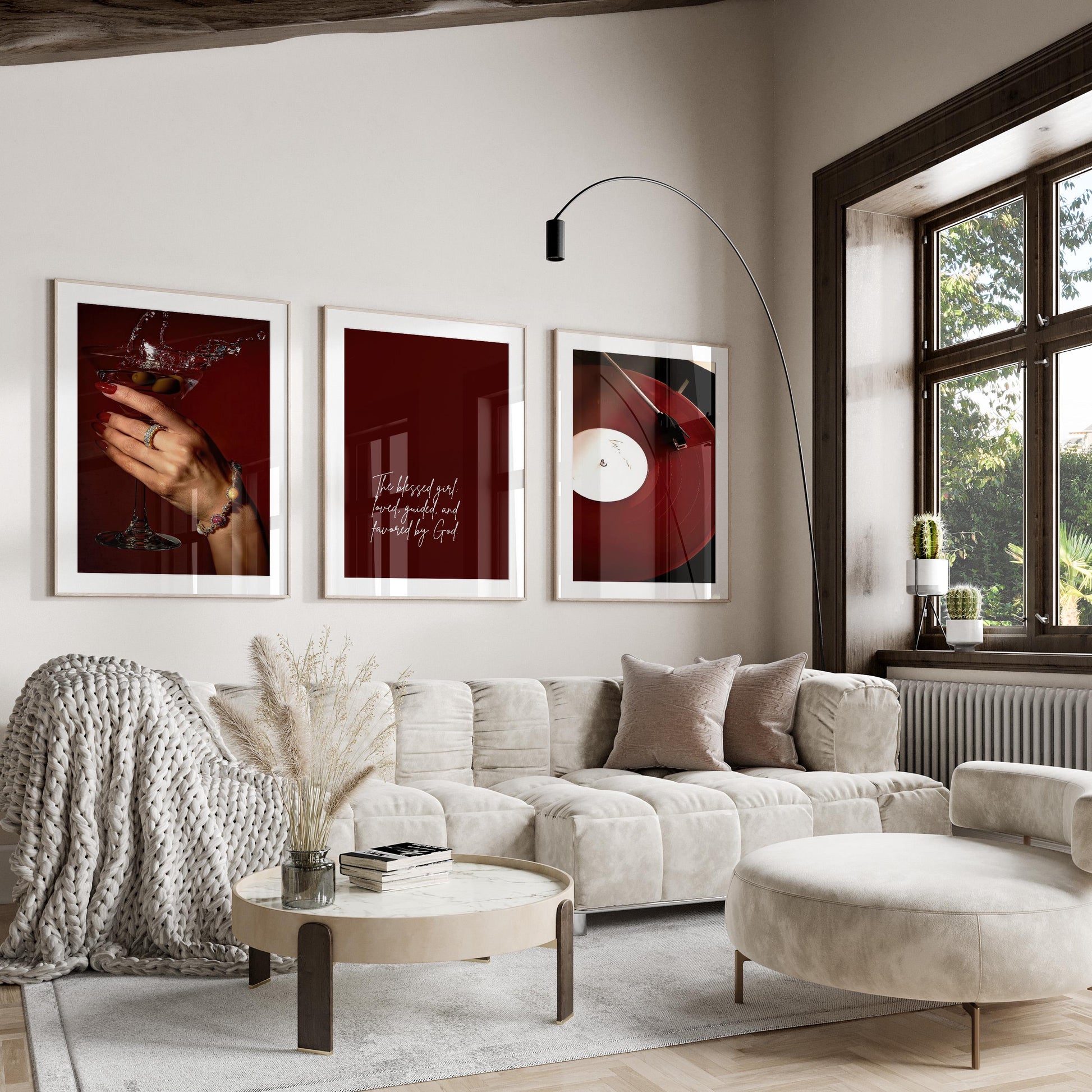 Burgundy Luxury Fashion Poster Set of 3 | Luxury Fashion Prints, Designer Wall Art, Hypebeast Decor, Cool Girl Wall Art